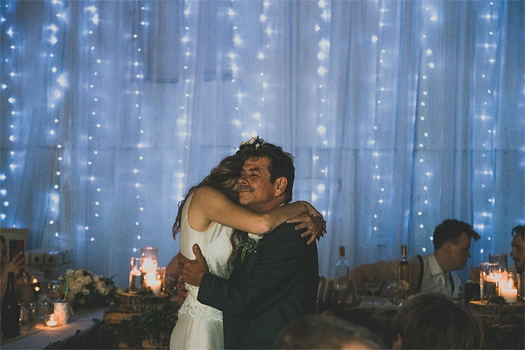 Bride and groom on their wedding day smiling
